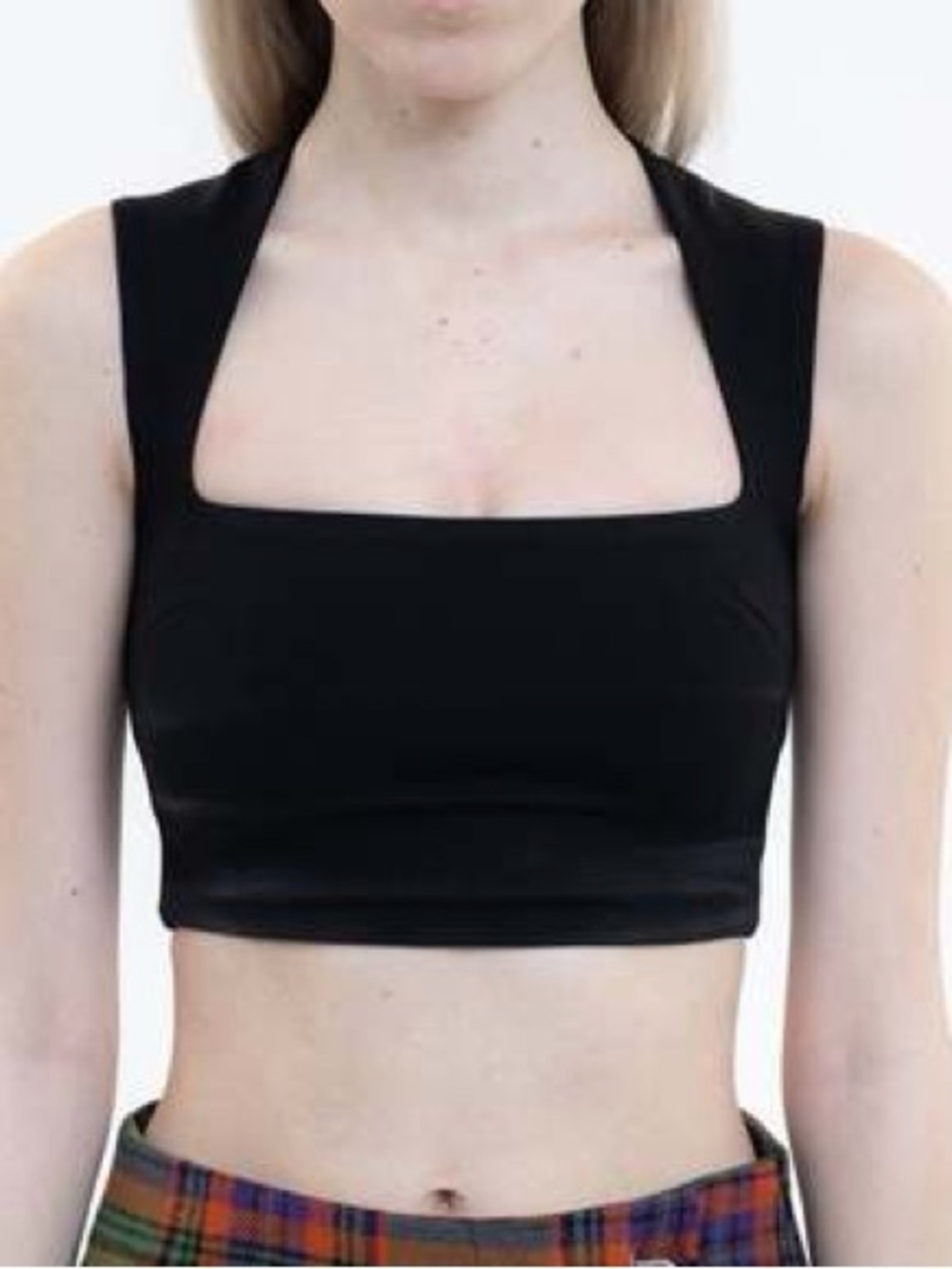 Guizio Celestial Stretch Crop Top in Black size S